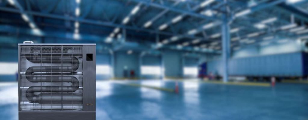 Infrarot-Dieselheizung im Einsatz im Lager