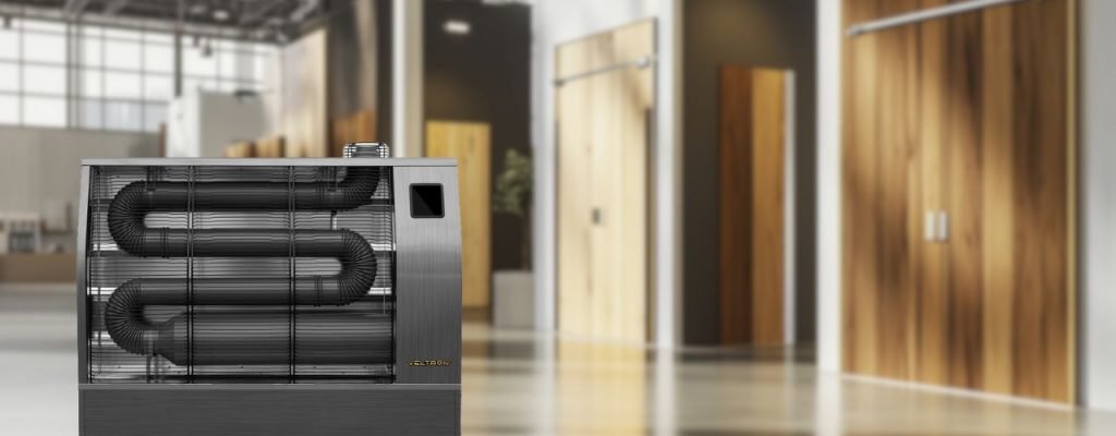 Ausstellungshalle mit Heizung